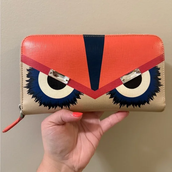 *Rare* Fendi Monster Long Wallet - Picture 1 of 10